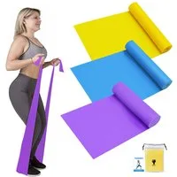 inschimmer Trainingsbänder Widerstandsbänder Fitnessbänder 3er-Set für Muskelaufbau Yoga Pilates