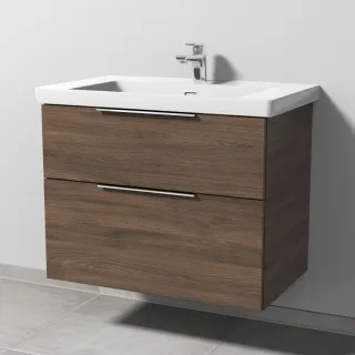 Sanipa 3way Waschtischunterbau zu Villeroy & Boch Subway 3.0 Waschtisch mit 2 Auszügen, Eiche-Arizon UM84880