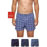 SNOCKS Weiter Boxer American Boxershorts Woven (3-St) aus 100% Bio-Baumwolle, bequeme weite Passform