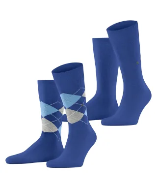 Burlington - Burlington Everyday Argyle Mix 2-Pack Herren night blue - Gr. - 43