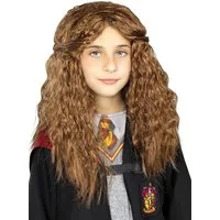 Funidelia Kostüm-Perücke Harry Potter – Hermine Granger Perücke für Kinder, Authentische Perücke mit der typischen Frisur von Hermine aus den Fil