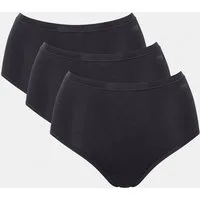 sloggi High-Waist-Slip GO Daily Cotton (3er Pack) Glanz-Effekt Details, hochgeschnittene Taille