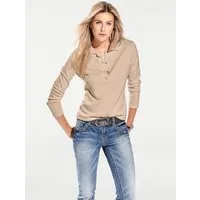 heine Strickpullover Polopullover Langarm Feinstrick
