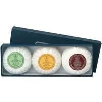 Taylor of Old Bond Street Seifen-Set Handseifen Geschenkset Sandalwood, 3 x 100 g, 3-tlg., Natürliche Essenzen für empfindliche Haut, langanhaltender Duft.