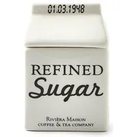 Rivièra Maison Zuckerdose Carton Jar Sugar, Zuckerdose, off white, Porzellan