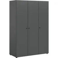 Home affaire Kleiderschrank BILLINGS, Schlafzimmerschrank, Schrank, Garderobenschrank (OTTO BESTSELLER, Garderobe & Schlafzimmer) Breite 130cm, grau, 3-türig, inkl. 1 Kleiderstangen und 4 Ablageböden