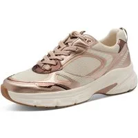 Tamaris Plateausneaker, Freizeitschuh, Halbschuh, Schnürschuh mit Besätzen in Metallic-Optik