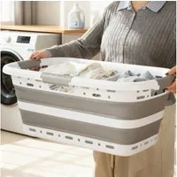 shop'n smile ideoon Wäschekorb Faltbarer Wäschekorb 41L: Platzsparend & ultraflach 8,5cm für Camping (1 St)
