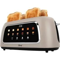 Olvy Toaster Olvy Toaster 4 Scheiben, Langschlitztoaster, Digitaldisplay mit Timer