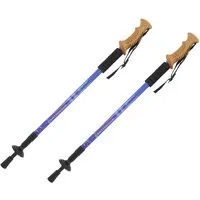 MidGard Nordic-Walking-Stöcke Wanderstöcke 65-135cm Teleskop Antischock Stöcke Korkgriff Dämpfung (2 St), Leicht, mit ergonomischen Korkgriffe