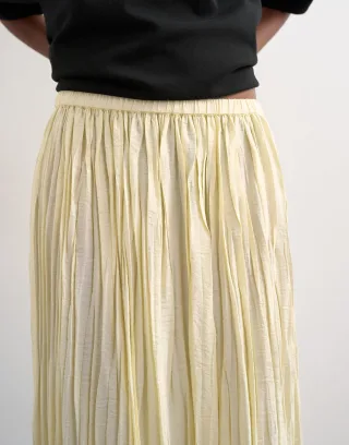 TOPSHOP - TSTHEA HR WAIST CRINKLE MAXI SKIRT WVN Natural - Gr. - 42
