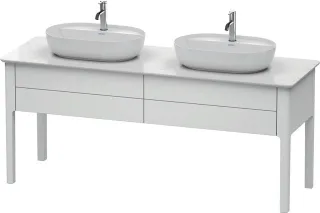 Duravit Luv Konsolenwaschtischunterbau bodenstehend Weiß Seidenmatt 1733x570x743 mm - LU9562B3636 LU9562B3636
