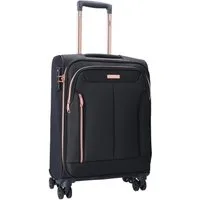 TheTrueC Koffer TheTrueC 4 Rollen Koffer Superlight 55cm Kopenhagen black/rose, 4 Rollen Rollen