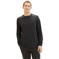 TOM TAILOR Rundhalspullover mit Logostickerei