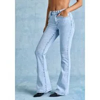 French Connection Bootcut-Jeans mit Used-Waschung und klassischem 5-Pocket-Design ausgestellte Beinform, Flared-Jeans, Stretchjeans,elastisches Material