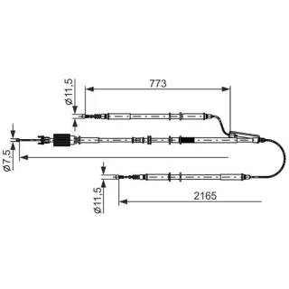 Metzger Handbremsseil mitte Opel Insignia A