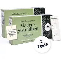ASPILOS Helicobacter Pylori-Schnelltest Magengesundheit Selbsttest für Zuhause in 10 Minuten, selbst durchführbar, H. pylori Test, 2-tlg., Stuhltest, Helicobacter Test, Magen Darm Gesundheit