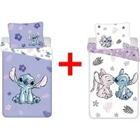Disney Kinderbettwäsche Disney Lilo und Stitch, 2 x Bettwäsche-Sets Cartoon Alien Hawaii, Renforcé, 2 teilig