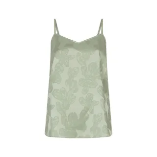Esqualo - Camisole Top mit floralem Jacquard-Muster grün - Gr. - 40