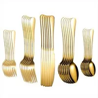 KingLux Besteck-Set 30tlg.Tafelbesteck Set mit Messer Gabel Löffel Spülmaschinenfest (30-tlg), 6 Personen, Edelstahl