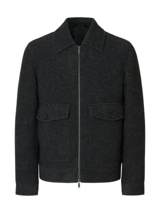 SELECTED MEN - SLHJAKOB WOOL BLEND JKT grey melange - Gr. - M