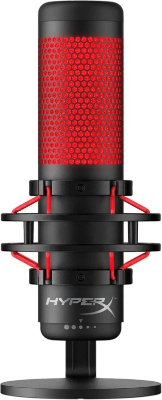 HP HyperX QuadCast Mikrofon [für PS4 PS5 PC] schwarz/rot