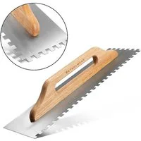 STAHLWERK Glättekelle 140 x 500 mm Putzkelle Traufel Glattkelle Rechteckverzahnt (Set, 1-St., Einzelartikel) rechteckverzahnt