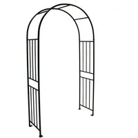 DEGAMO Rosenbogen VERSAILLES, 1 St., Höhe 220, Breite 120cm, Metall schwarz beschichtet, Hammerschlagoptik