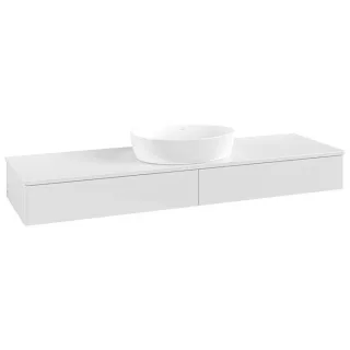 Villeroy und Boch Antao Waschtisch-Unterschrank K14010GF 160x19x50cm, Waschbeckenplattenfarbe Lack, glossy white lacquer