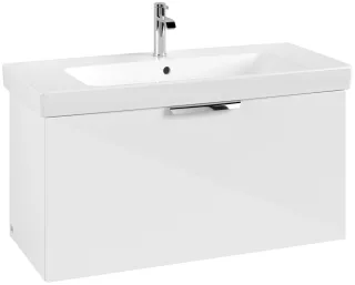 Villeroy & Boch Set LineUp 1000mm mit Spiegelschrank Glossy White S00807DHR1