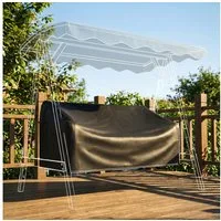 Outsunny Gartenmöbel-Schutzhülle Hollywoodschaukel Abdeckung (UV-Beständig Abdeckplane, 1-St., für 3-Sitzer Gartenschaukel), Wasserdicht, UV-beständig, mit Reißverschluss