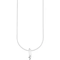 Bruno Banani Kette mit Anhänger Schmuck Geschenk Silber 925 Halsschmuck Halskette Ankerkette, mit Zirkonia (synth)