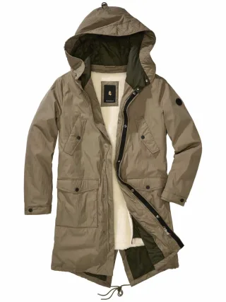 Mey & Edlich Herren Teddy-Parka Grün Außenjacke: 80 % Baumwolle, 20 % Polyamid