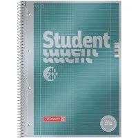 BRUNNEN Collegeblock Student Duo, A4 kariert und liniert, 80 Blatt, 4-fach Lochung, 90 g/m²