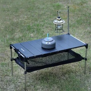 Xmund Aluminum Folding Table 70x37x35.5cm 25kg Load Camping Picnic Barbecue Portable Lightweight With Storage Bag And La