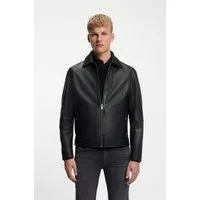 BOSS ORANGE Lederjacke Jogear Soft Touch Nappaleder, moderner Look