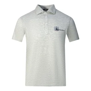 Aquascutum Aldis Brand London Logo Grau Poloshirt
