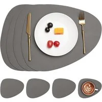 Minicloss Platzset Tischset, Kunstleder, abwischbar, (4-St), Tischsets und Untersetzer