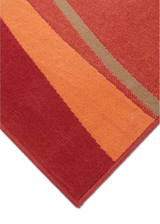 bonprix Teppich mit Wellenmusterung, rot, Gr.160x230 cm, Gewebter Teppich für ein wohnliches Flair im Wohnraum