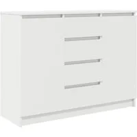 vidaXL Sideboard Sideboard mit Schubladen Weiß 100,5x35x76 cm Holzwerkstoff (1 St)