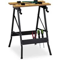 relaxdays Werkbank Klappbare Werkbank mit Spannbacken
