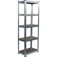 relaxdays Schwerlastregal mit 5 Ebenen bis 875 kg, 30 x 50 x 180 cm