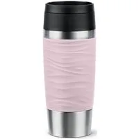 Emsa Thermobecher Travel Mug Classic Wave, Edelstahl, Kunststoff, Silikon, 100% dicht, spülmaschinenfest, 360°-Trinköffnung