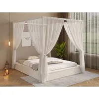 OTTO home Himmelbett Usella, Bett, Bettgestell, hohe Belastbarkeit bis 180 kg (B/T/H: 189/229,1/200 cm), aus massiver Kiefer in Kombination mit MDF, inklusive Lattenrost