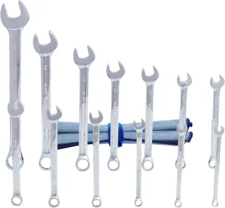 KS Tools CHROMEplus Ringmaulschlüssel-Satz, abgewinkelt, 13-tlg - 518.0643
