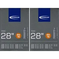 Schwalbe Fahrradschlauch 2x Schwalbe DV 15 Schlauch 28" 18/28-622 40mm DV15 22/25-630, 622, Fahrradventil (DV)