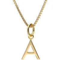 trendor Kette mit Anhänger Damen-mit A Gold auf Silber 925