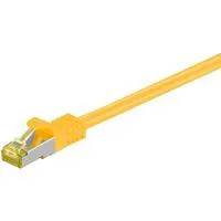 RJ-45 Patchkabel Cat 6.a S/FTP (PIMF), mit Cat.7 Rohkabel gelb, 1,5 Meter, 500 MHz