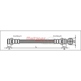 Metzger Bremsschlauch Mitsubishi