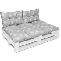 Amilian Dekokissen Dekokissen Set 3-teilig Gartenbank Outdoor 80x120cm + 2 x40x60cm, Gartenbankauflage & Sitzpolster für Outdoor und Europaletten